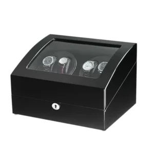 4 watch winder box for 10 automatic watches black fab