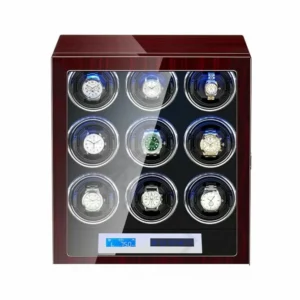 automatic 9 watch winder with lcd touch screen in black interior 82b