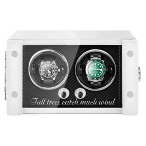 custom jqueen double watch winders box wood white ba8
