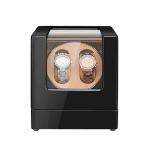 double automatic watch winder black leather ae2