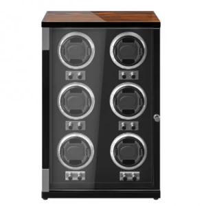 jqueen 10 modes vertical six watch winders walnut 386