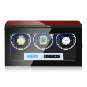 jqueen lcd touch screen watch box movement for three automatic watches ca6