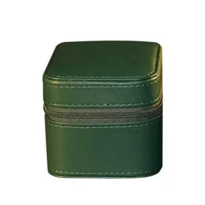 jqueen leather single watch case dark green fb0