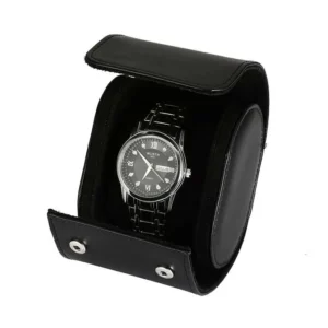 jqueen leather single watch roll black bd2