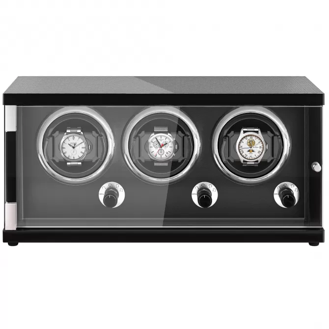 jqueen vertical three watch winders black 84a