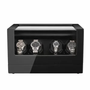 sepano 4 watch winder box black piano paint quiet motor e54