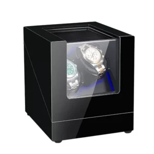 sepano led double watch winder in black piano spray paint e50