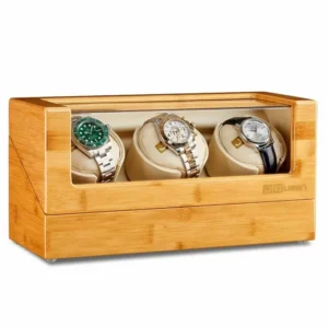 Three Watch Winder - Bamboo
