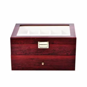watch case display storage box chest holds 20 watches with high depth for larger watches 5ab