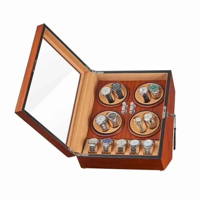 Watch Winder for 8 Automatic Watches with 5 Display Storage Spaces ...