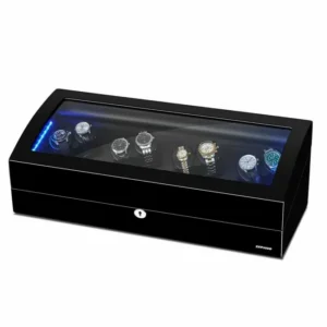 watch winder for automatic watches 8 9 with quiet mabuchi motor black e25