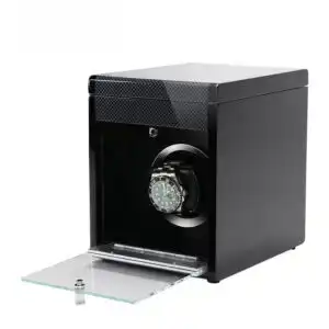 URORO Single Watch Winder - Carbon Fiber + Grey