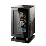 Premium Smart Double Watch Winder - Striped Ebony Wood