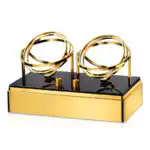 Orbit Gyro Double Watch Winder with LED Lights- Gold
