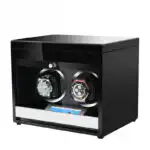 URORO Double Watch Winder - Wood + Black
