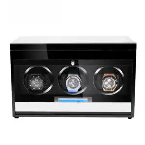 Triple Watch Winder - Wood + Black