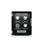 4 Wooden Watch Winder Box for Rolex - Black