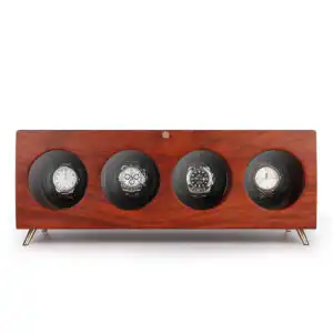 Luxury Quad Lockable Watch Winder for Mechanical Watches - Sand Billy Solid Wood