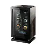 Premium Smart 6 Watch Winder - Striped Ebony Wood