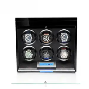 6 Watch Winder - Wood + Black