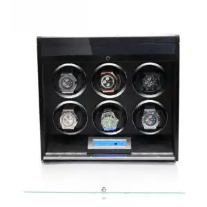 6 Watch Winder - Carbon Fiber+ Grey