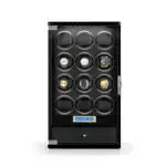 12 Wooden Watch Winder Box for Rolex with 1 Storage Space - Black