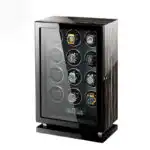 Premium Smart 12 Watch Winder - Striped Ebony Wood