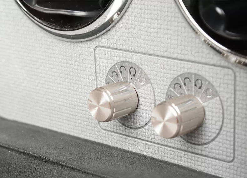 Black Leather Watch Winder Case for 4 Watches