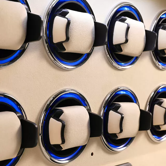 Green Leather Rolex 3-Watch Winder for 3 Automatic Watches 