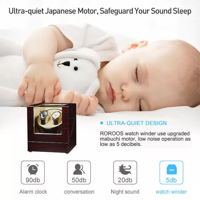 Roroos Double Watch Winder Box