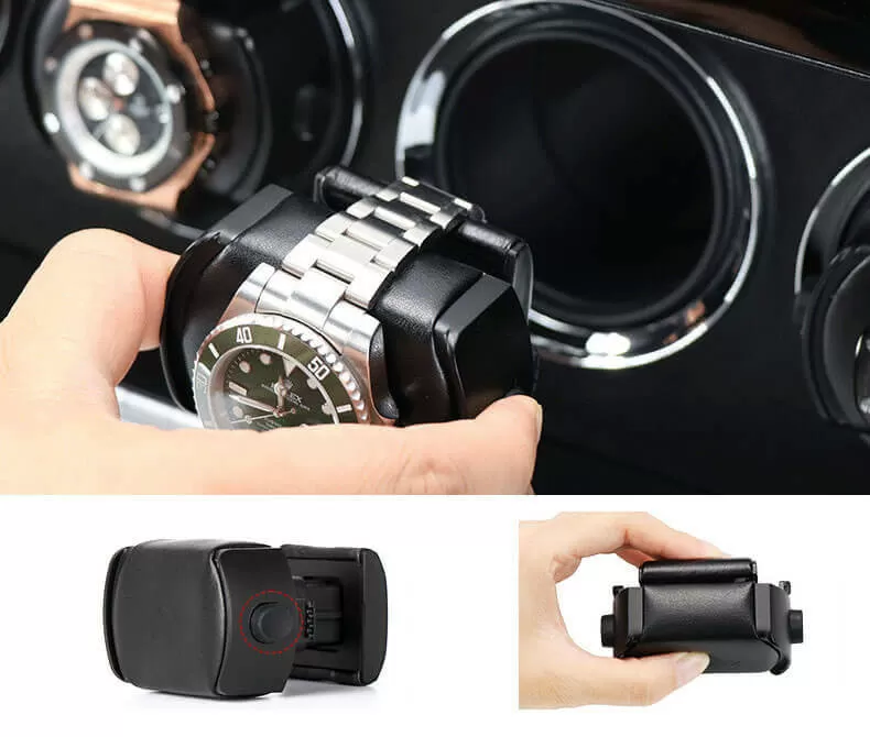 Carbon Fiber Four Watch Winder with Drawer