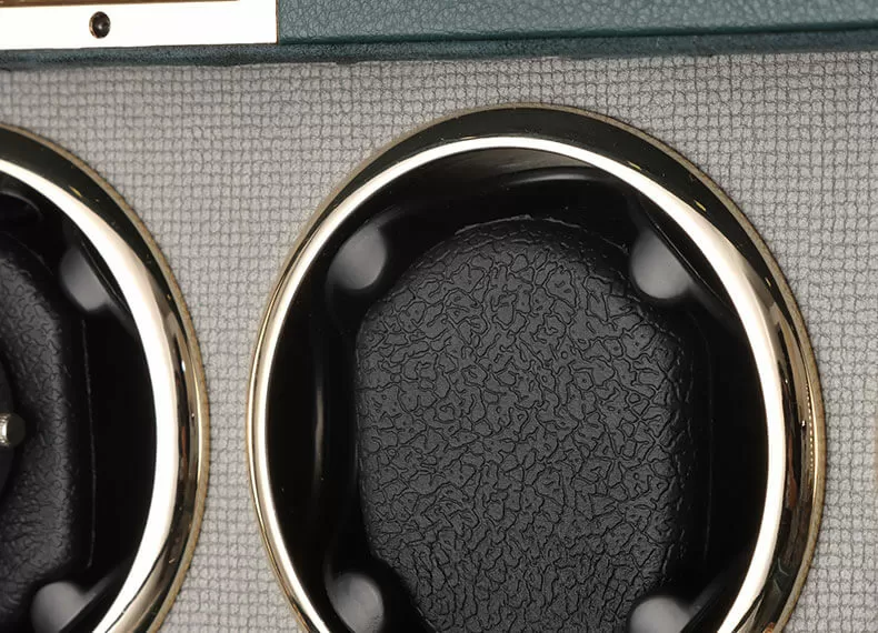 Retro Green Leather Double Watch Winder for Rolex Watches