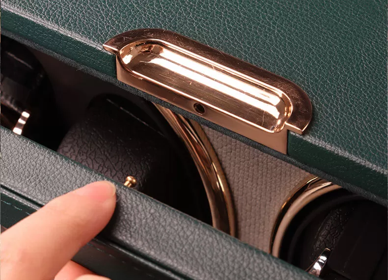 Roroos Green Leather 4-Rolex Winder