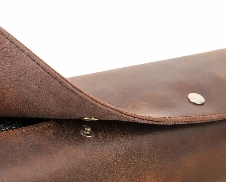 Genuine Leather Watch Travel Roll Case for 2 Watches