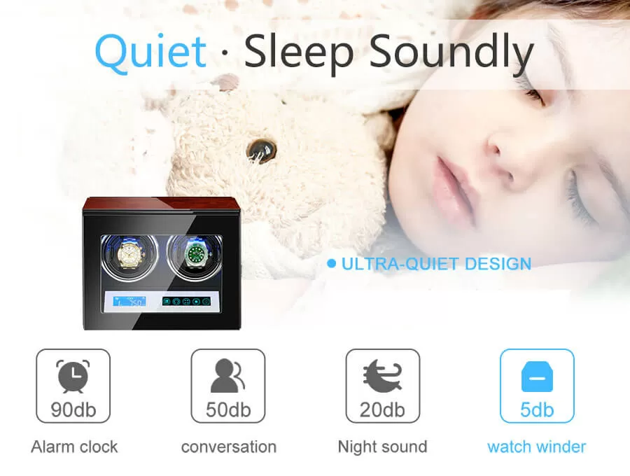 Luxury Double Watch Winder With Lcd Touch Screen