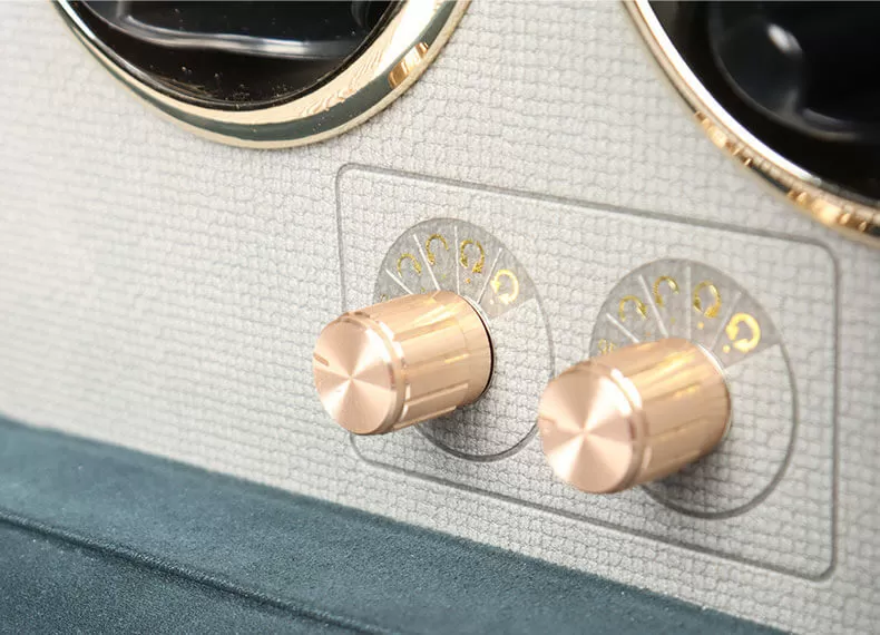 Retro Green Leather Double Watch Winder for Rolex Watches