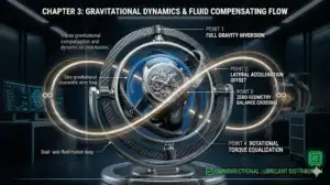Orbit Dual-Axis Gravitational Dynamics and Fluid Compensating Flow